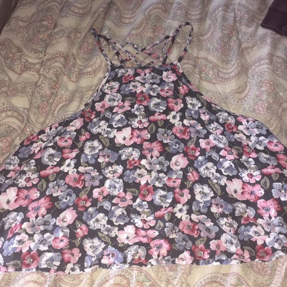 Hollister floral print halter tank top